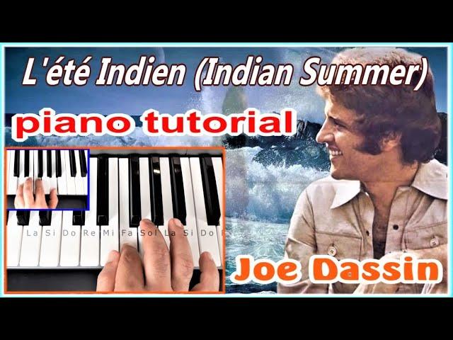 Joe Dassin~L'été Indien~Piano tutorial ⭐ Джо Дассен~Бабье лето~УРОК для синтезатора