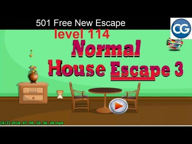 [Walkthrough] 501 Free New Escape Games level 114 - Normal house escape 3 - Complete Game