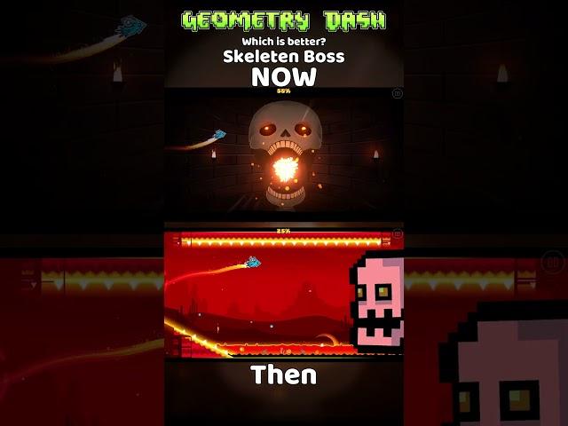 Skeleton BossFight: 2025 vs 2017 | Geometry Dash #shorts