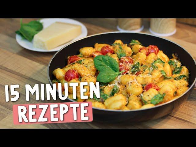 3 Schnelle Pfannengerichte für den Feierabend | Rezepte in 15 Min! zubereitet (schnell und einfach)