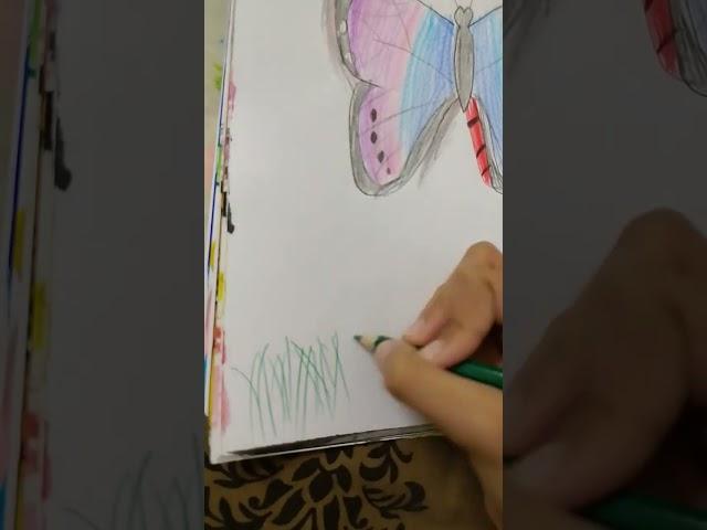 a beautiful drawing easy with pencil colour #trendingsong #drawing #afifa