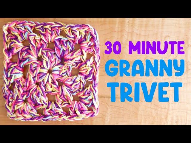 30 MINUTE Crochet GRANNY TRIVET (Super Fast & Easy!)