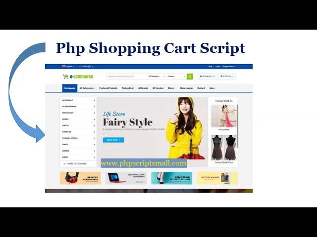 Php Shopping Cart Script offers multilingual, multicurrency, global functionality