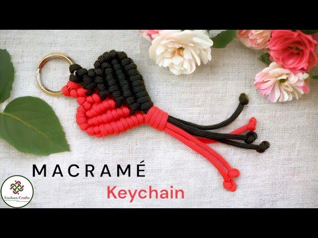 Macrame Keychain Tutorial | DIY Macrame Heart Keychain for Beginners