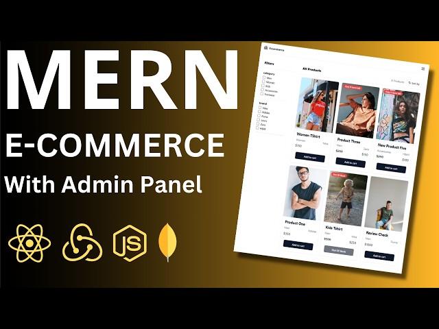 MERN Stack Full Course - ECommerce App with Admin Panel : React, Redux Toolkit, Tailwind, MongoDB