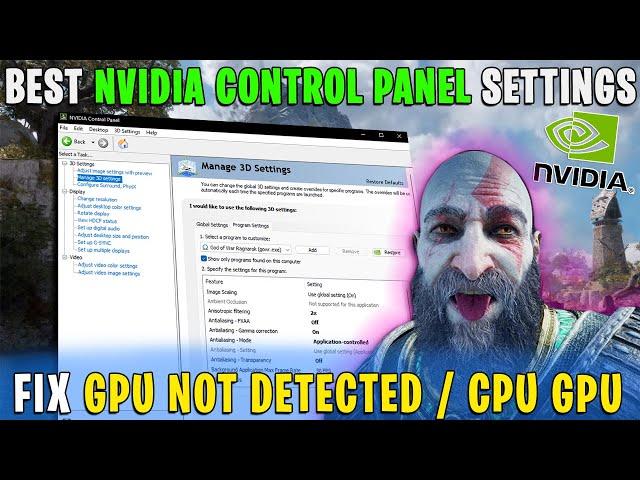 Best NVIDIA Settings for God of War Ragnarok - Fix GPU Detection & Black Screen Error!