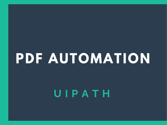 how to  Read PDF using UiPath - RPA