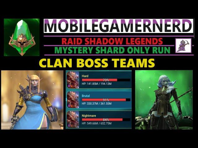 Clan Boss Heroes That Put in Work. Raid Shadow Legends Mystery Shard Only Run.