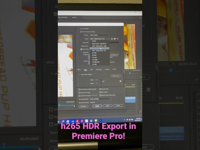 Finally! Export h265 HDR in Premiere Pro! #premierepro #hdrvideo #shorts