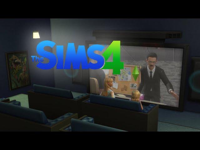 Домашний кинотеатр в Sims 4. Home theater in Sims 4.