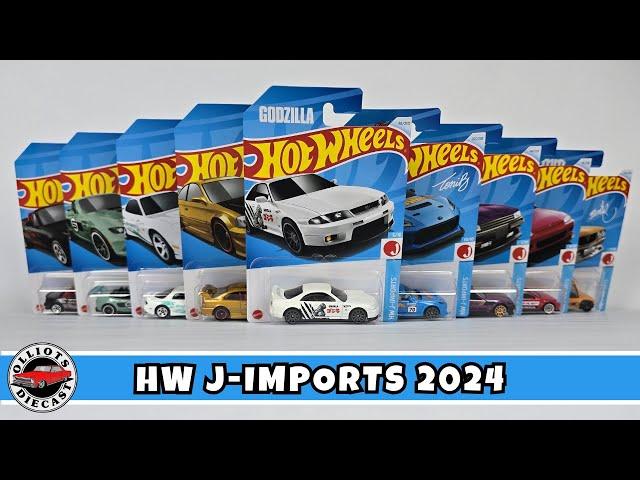 Hot Wheels J-Imports 2024 - The Complete Set Including the Godzilla Nissan Skyline GT-R