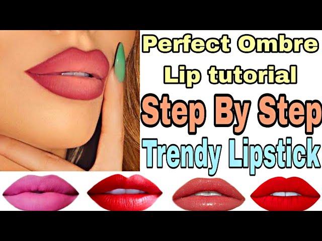 Ombre Lipstick Tutorial Step By Step | Lipstick Hacks For Beginners | Explore trend and vogue |