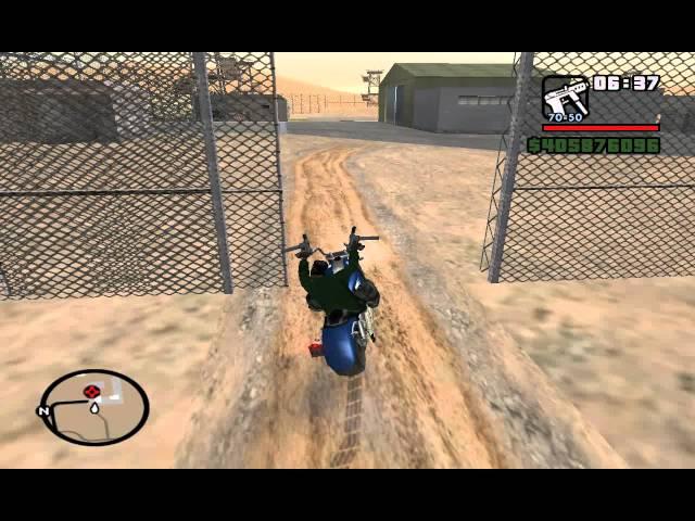 Баг в Gta San Andreas.Как попасть на зону 69/51/военную базу.