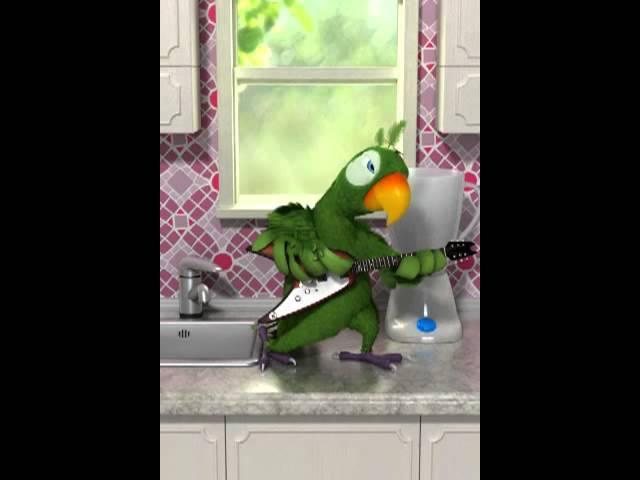 Talking Pierre the Parrot. Talking friends. Попугай Пьер играет на гитаре.