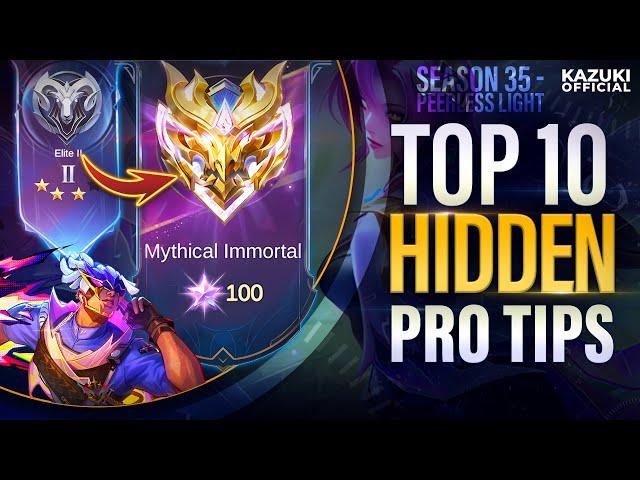 TOP 10 SECRET TIPS & TRICKS THAT ONLY PRO KNOWS IN MLBB