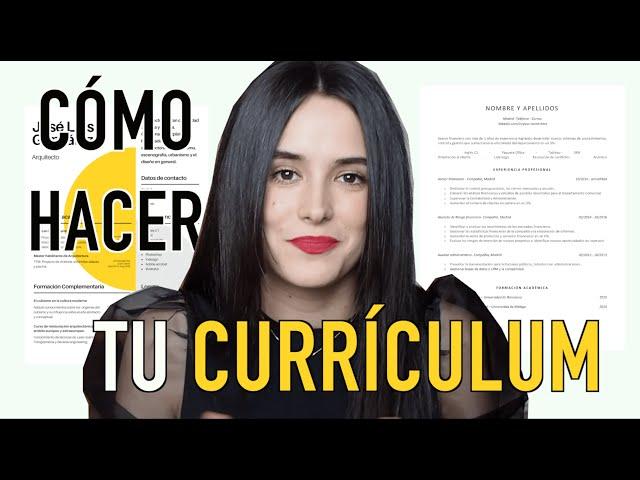 Cómo hacer un buen Curriculum Vitae en 5 minutos | 2024 | Plantillas gratis