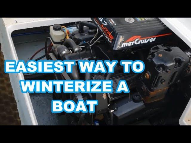 Fast/Free Way To Winterize Your BOAT Mercrusier OMC I/O " The Lazy Way"