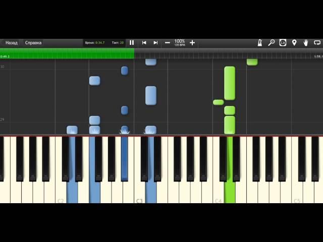 Everlasting Summer Let's be friends (Lena Theme) Synthesia piano tutorial