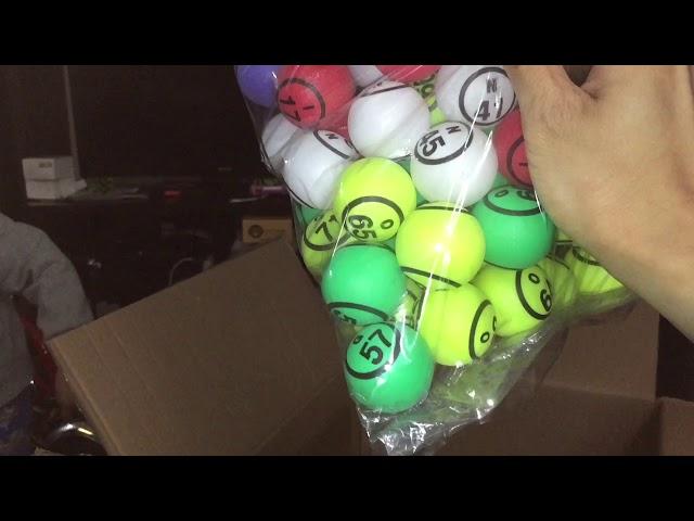 BINGO Set by MR CHIPS Professional Bingo Cage with Ping Pong Balls