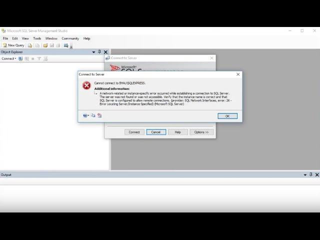 How To Fix Sql Server 2008R2 [ERROR 26]