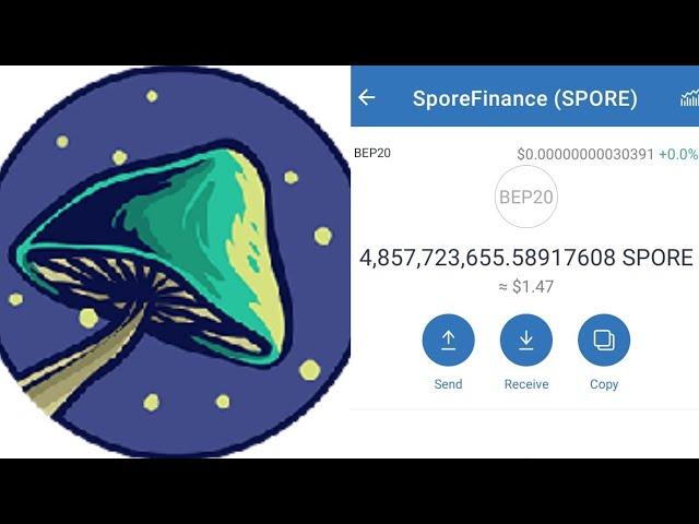 sporefinance token how to buy sporefinance token from trustwallet #ncattoken #safemars