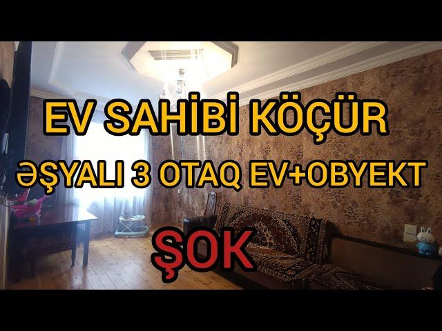 0704396575 ŞOKEVİ ALANA OBYEKT HƏDİYYƏTAM ƏŞYALI 3 OTAQ EV                     #mulkevalqısatqısı