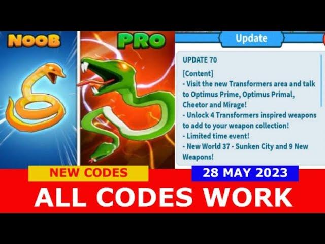 NEW UPDATE CODES *UPDATE 70* [Limited] Weapon Fighting Simulator ROBLOX | ALL CODES | May 28, 2023