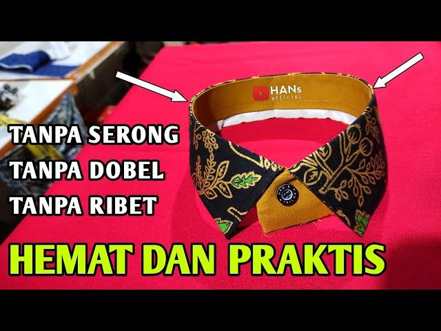 Cara mudah membuat kerah kemeja pria | tutorial menjahit kerah kemeja pria @Primaof