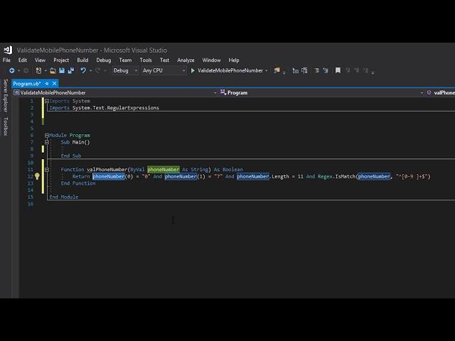 Visual Basic Validation: Validating a Mobile Phone Number
