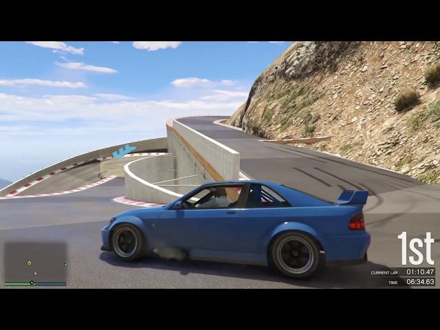 GTA 5 Online Mount Chiliad Touge - PS4 - Initial D Style Race (No Mods)