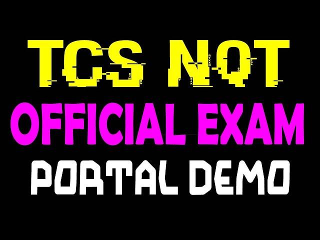 TCS NQT | Official Exam Portal Demo | Hiring Process | Aptitude Test | Webtican