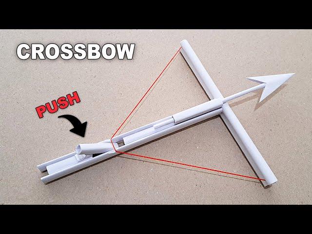 DIY - HOW TO MAKE A BOW AND ARROW FROM A4 PAPER - ( CROSSBOW )