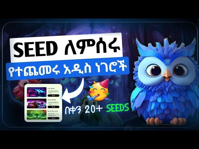 SEED ላይ የተጨመሩ point ማሳደጊያዎች || Seed update || Telegram 