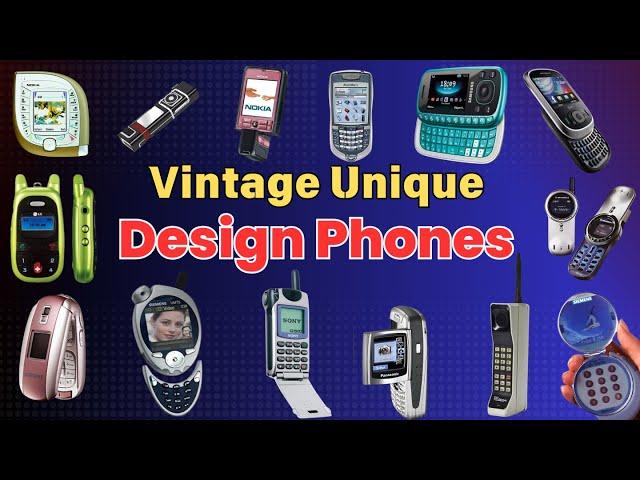 Vintage Unique design phones ️ #vintage #mobile #retro #retrotech90s