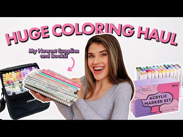 HUGE ADULT COLORING HAUL: My NEW Coloring Book & Supply Favorites! 