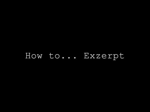 How to... Exzerpt (Institut für kath. Theologie, RWTH Aachen)