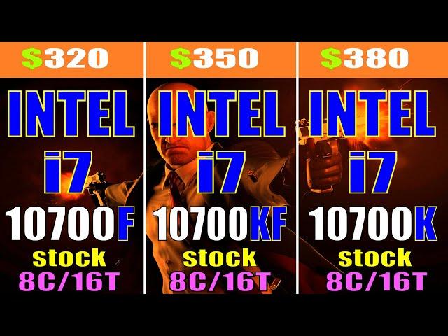 INTEL i7 10700F vs INTEL i7 10700KF vs INTEL i7 10700K || PC GAMES TEST ||