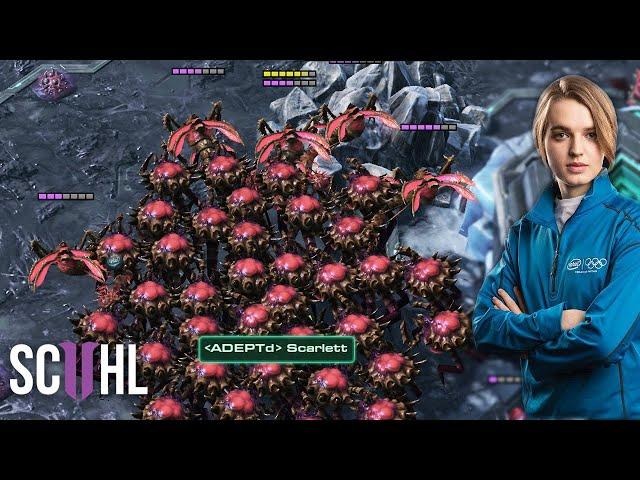 Scarlett vs. MASS CARRIERS - Starcraft 2