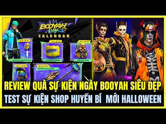 Free Fire| REVIEW QUÀ FREE SỰ KIỆN NGÀY BOOYAH SIÊU ĐẸP, TEST SHOP HUYỀN BÍ MỚI HALLOWEEN CỰC XỊN