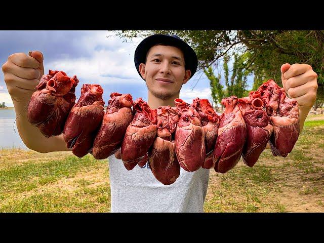 Cooking Lamb Hearts || Traditional Nomad Food || How To Cook A Heart?