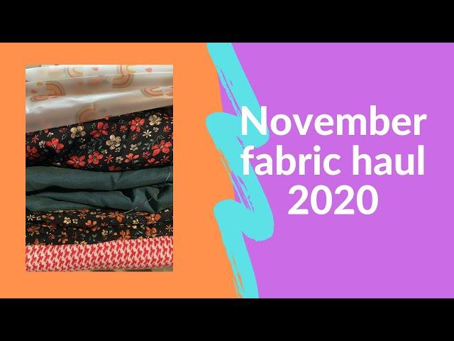 Fabric haul: November 2020