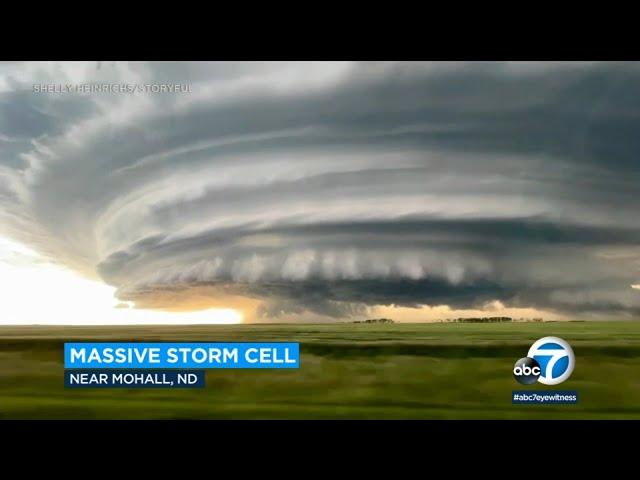 Massive storm cell forms over sky in North Dakota l ABC7