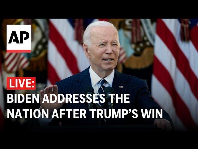 LIVE: Biden addresses the nation after Trump wins 2024 election (FULL SPEECH)