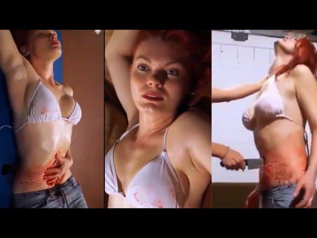 Sexy lady belly shot & stabbed by another girl 