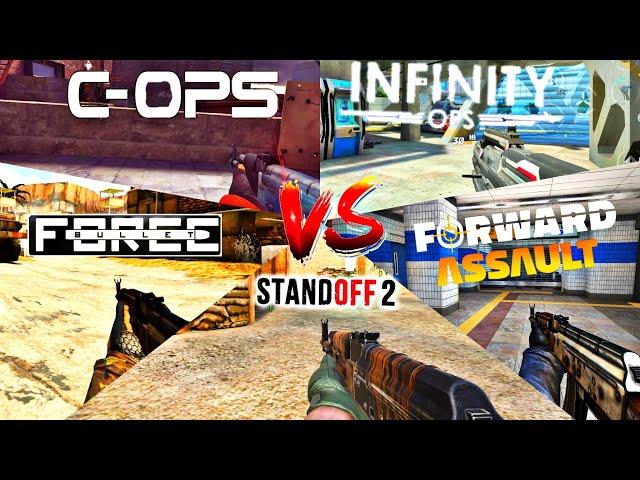 Standoff 2 vs Critical ops vs bullet force vs infinity ops vs forward assault