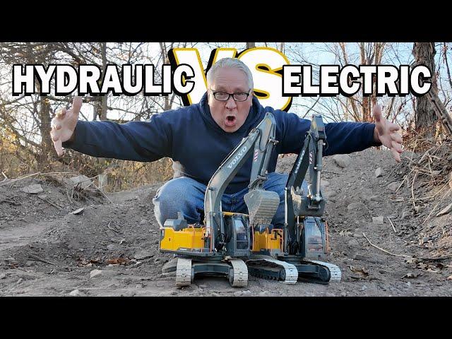 Hydraulic RC excavator vs Electric RC excavator