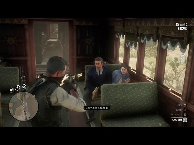 RdR2 free roam train robbery no bounty