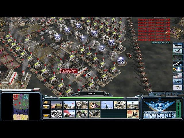 Command & Conquer Generals Zero Hour - Usa Laser 1 vs 7 Hard Gameplay ( Allways Ready )