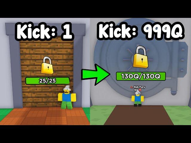 I Kick Max Level Door In Kick Door Simulator Roblox!