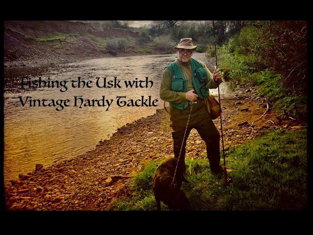 Fishing the Usk with Vintage Hardy Landing Net with Priestly Blessing!